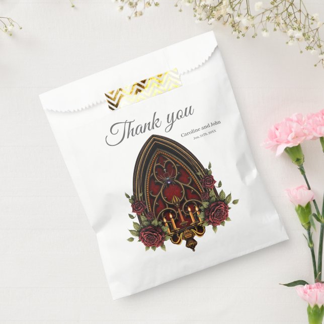 Sachets En Papier Arche gothique aux crânes. (Scellé)