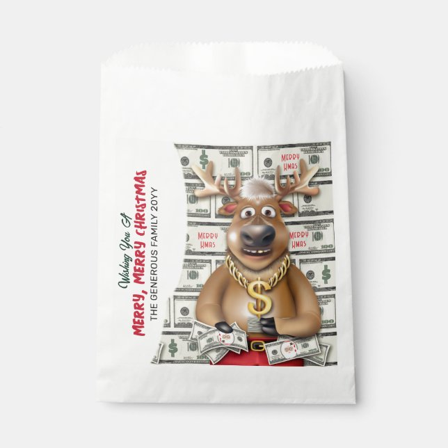 Sachets En Papier Argent de Renne (Devant)
