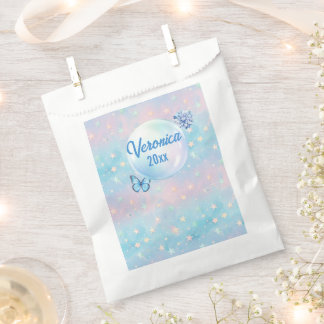 Sachets En Papier Arrière - plan étoilé bleu-rose