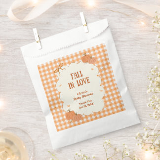 Sachets En Papier Arrière-saison Gingham Tombez amoureux Baby Shower