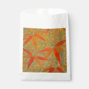 Sachets En Papier Art en bambou terrestre Vintage Imprimer orange