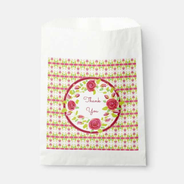 Sachets En Papier Art Floral rose (Devant)