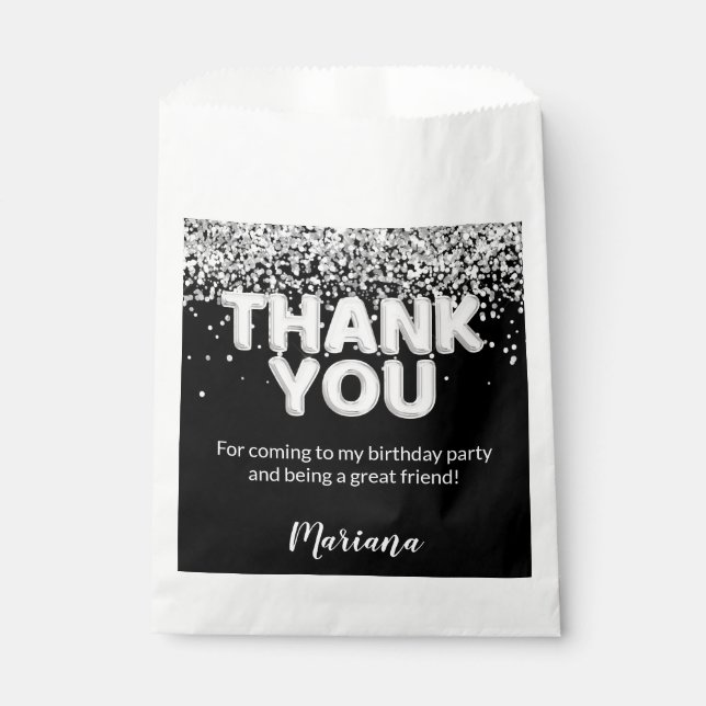 Sachets En Papier Articles de fête violets et argentés (Devant)