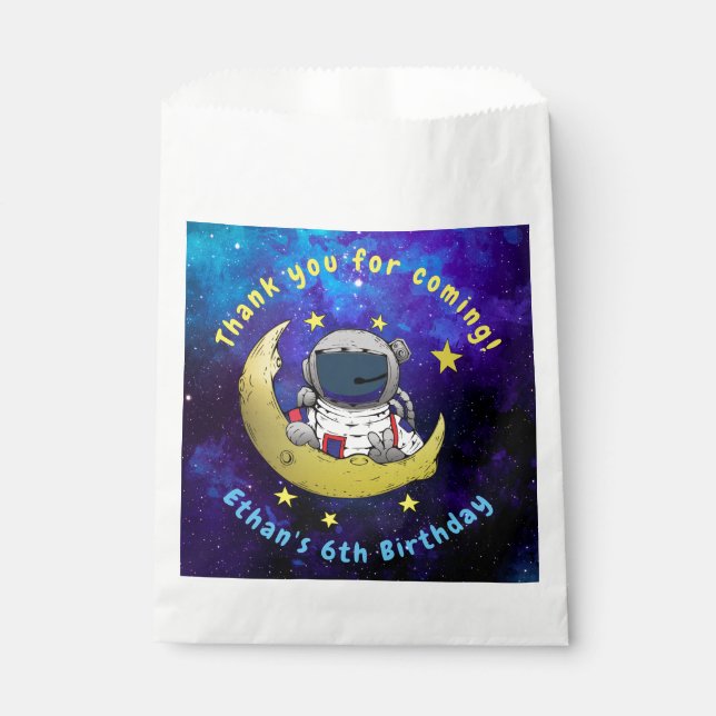 Sachets En Papier Astronaut & Lune (Devant)