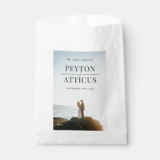 Sachets En Papier Atmosphère Élégante Mariée et Salle (Devant)