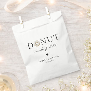 Sachets En Papier Attention si je fais Mariage Bar Donut Traiter S