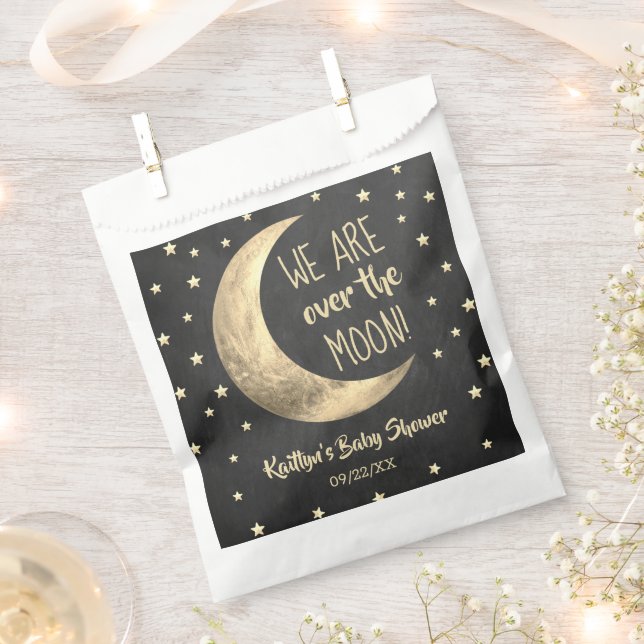 Sachets En Papier Au-Dessus De La Lune | BABY SHOWER (Coupé)