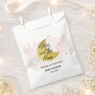 Sachets En Papier Au-Dessus De La Lune   Baby shower filles