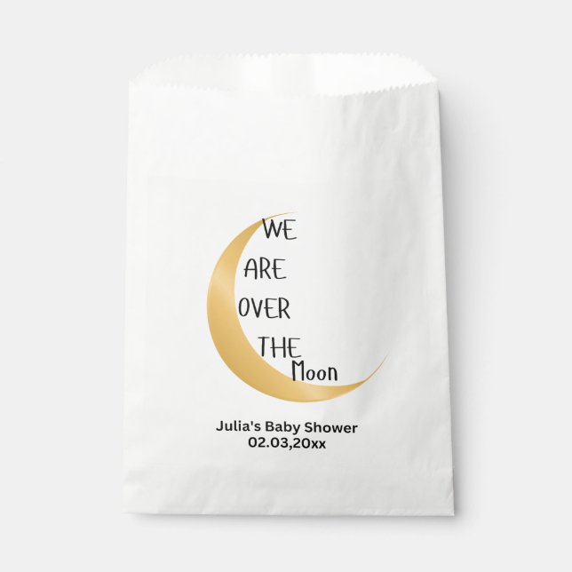 Sachets En Papier Au-dessus du Baby shower de la Lune (Devant)
