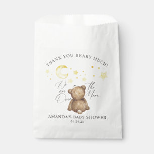 Sachets En Papier Au-Dessus Du Baby shower Lune Teddy Bear