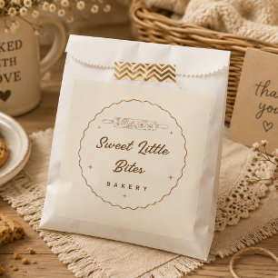 Sachets En Papier Autocollant du logo de la boulangerie Sweet Little