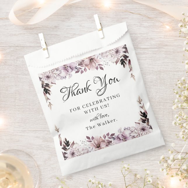 Sachets En Papier Autumn Elegant Purple Flowers (Coupé)