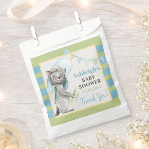 Sachets En Papier Aviateur Wolf, Baby shower rayé
