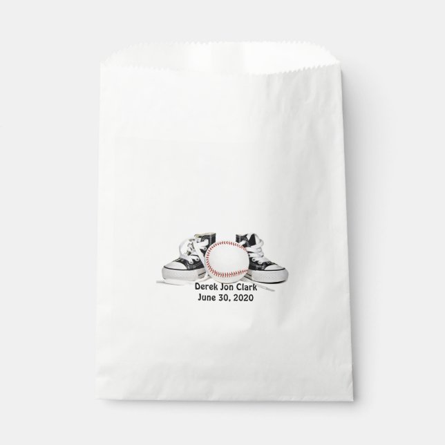 Sachets En Papier Baby Boy Baseball (Devant)