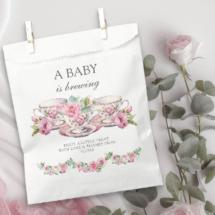 Sachets En Papier Baby brasse des tasses de thé Vintage Rose Garland