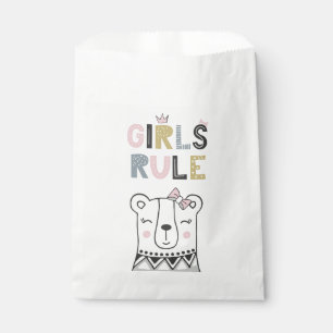 Sachets En Papier Baby Girl Règle Girl Girl Bear Cadeau Favoriser Sa