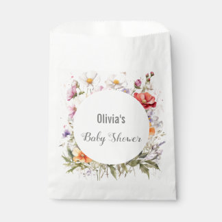 Sachets En Papier Baby in Bloom Fleur sauvage Baby shower Lilac