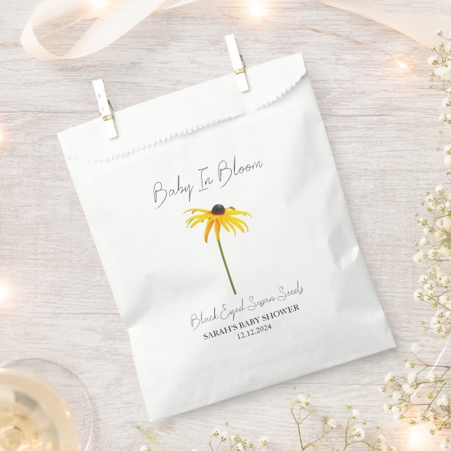 Sachets En Papier Baby In Bloom l Black Eyed Susan Seeds Baby shower (Coupé)