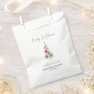 Sachets En Papier Baby In Bloom l Hollyhock Seeds Baby shower