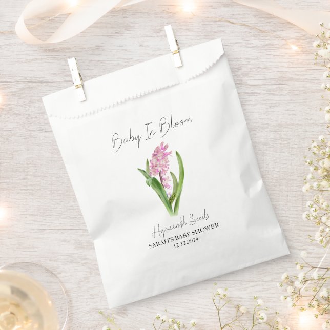 Sachets En Papier Baby In Bloom l Hyacinth Seeds Baby shower (Coupé)
