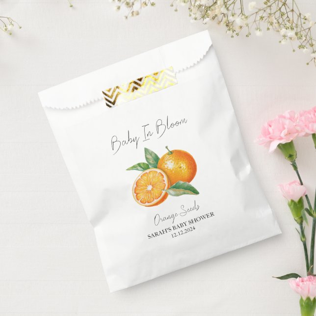 Sachets En Papier Baby In Bloom l Orange Seeds Baby shower (Scellé)