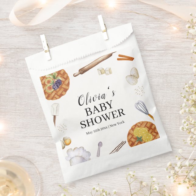 Sachets En Papier Baby shower à tarte rustique (Coupé)