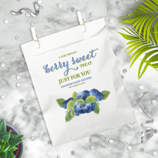 Sachets En Papier Baby shower à thème Berry Sweet Blueberry