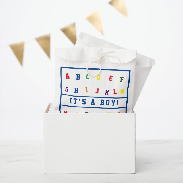 SACHETS EN PAPIER BABY SHOWER ABC (Fête)