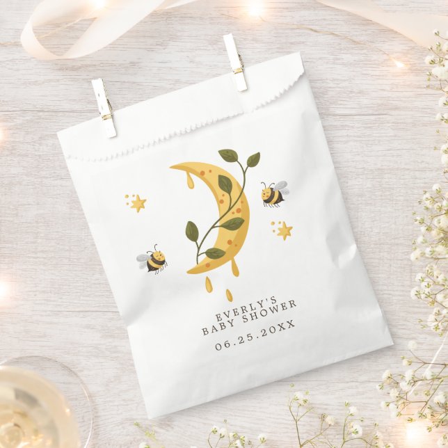 Sachets En Papier Baby Shower Abeille Bourdon Céleste (Coupé)