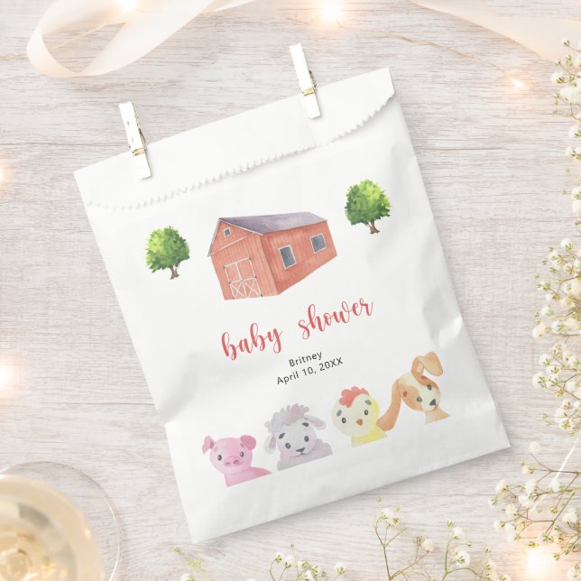Sachets En Papier Baby shower agricole - baby shower (Coupé)