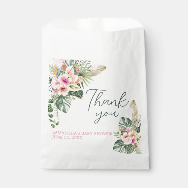 Sachets En Papier Baby shower Aloha (Devant)