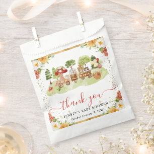 Sachets En Papier Baby Shower Animaux de la Forêt à l'Aquarelle