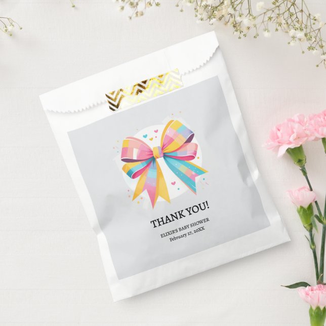 Sachets En Papier Baby shower arc-en-ciel (Scellé)