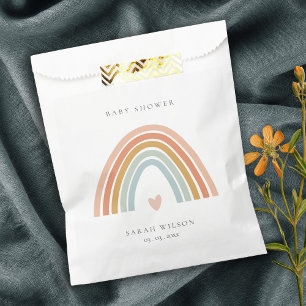 Sachets En Papier Baby shower Arc-en-ciel bleu-bleu-blanc élégant