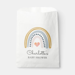 Sachets En Papier Baby shower arc-en-ciel Boho