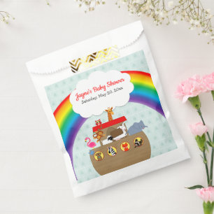 Sachets En Papier Baby shower arc-en-ciel de Noah