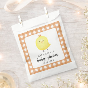 Sachets En Papier Baby Shower au poulet à l'aquarelle