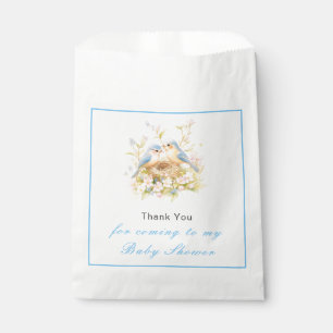 Sachets En Papier Baby shower aux oiseaux de printemps
