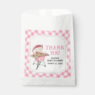 Sachets En Papier Baby shower BBQ Burger Rose