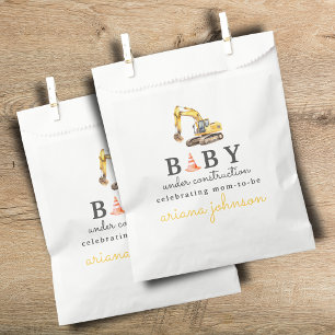 Sachets En Papier Baby shower bébé en construction
