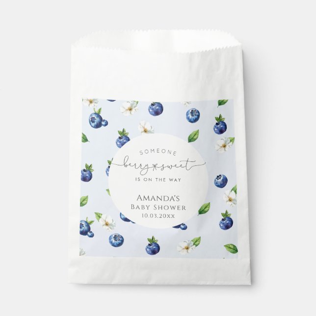 Sachets En Papier Baby shower Berry Sweet Blueberry (Devant)