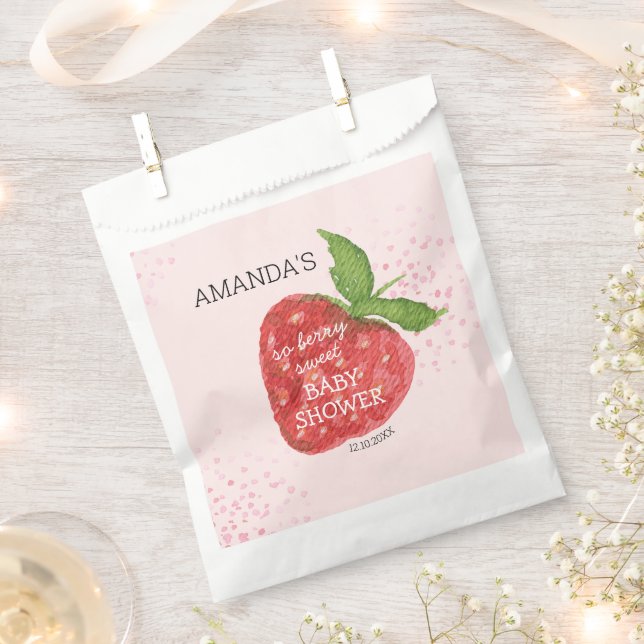 Sachets En Papier Baby shower Berry Sweet Strawberry (Coupé)