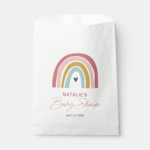 Sachets En Papier Baby shower bleu rose arc-en-ciel