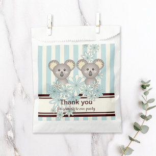 Sachets En Papier Baby shower Blue Koala Twin   Parti Anniversaire d