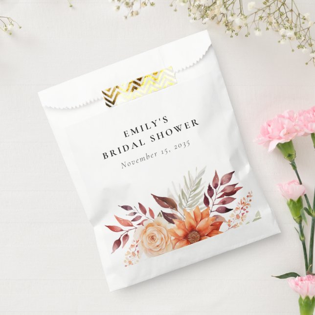 Sachets En Papier Baby Shower Bohème Floral d'Automne (Scellé)