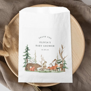 Sachets En Papier Baby Shower Bois de Winter Rustique