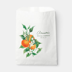 Sachets En Papier Baby Shower Botanique Minimaliste Orange Fruit