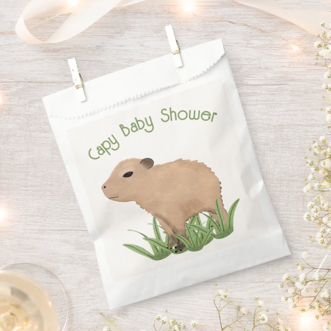 Sachets En Papier Baby shower Capy Capy Capy Cute Personnalisé Capyb (Coupé)