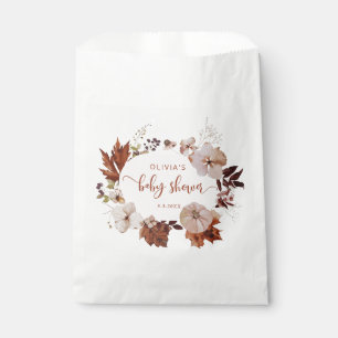 Sachets En Papier Baby shower citrouille de chute rustique