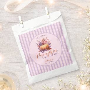 Sachets En Papier Baby shower Citrouille de Tender Lilac Little